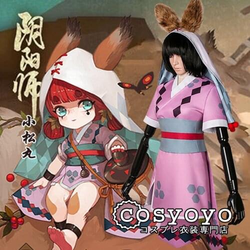 [STOCK] 2018 Game Onmyoji SR Komazumaru Xiao Song Wan No Awakening Kimono Uniforms Cosplay Costume For Halloween Free Shipping