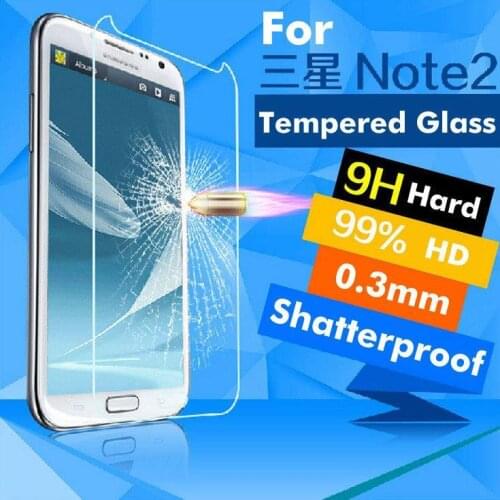 2.5D For Samsung Galaxy Note 2 Tempered Glass 9H Protective Film Explosion-proof LCD Screen Protector For N7100 N7105 Note2