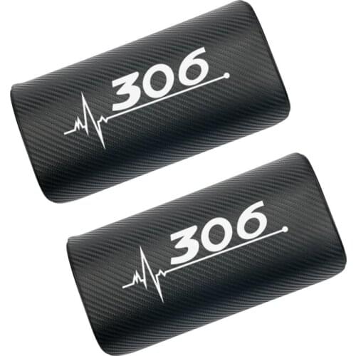 1PCS Car Auto Seat Carbon Fiber Head Neck Rest Cushion Headrest Pillow For Peugeot 306 Parts Accessories