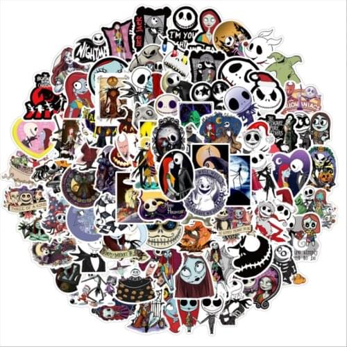 10/30/50/100Pcs/Set New Christmas Fright Night For Snowboard Laptop Luggage Fridge Car- Styling Vinyl Decal Home Decor Stickers