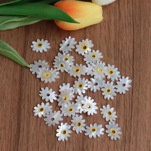 20Pcs/lot promotion Natural Mother Of Pearl Shell Beads Daisy Flower Shell Beads For Women Making DIY Necklace Bracelet Jewelry