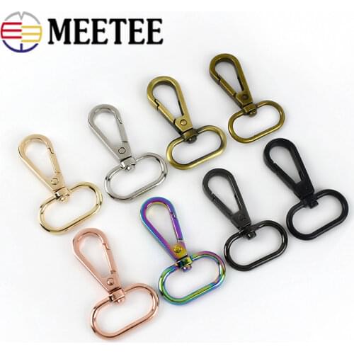 20pcs Meetee 25/32/38mm Meal Buckles Lobster Swivel Clasps Hook Collar Carbiner Belt Buckle KeyChain DIY Bags Hardware Accessory
