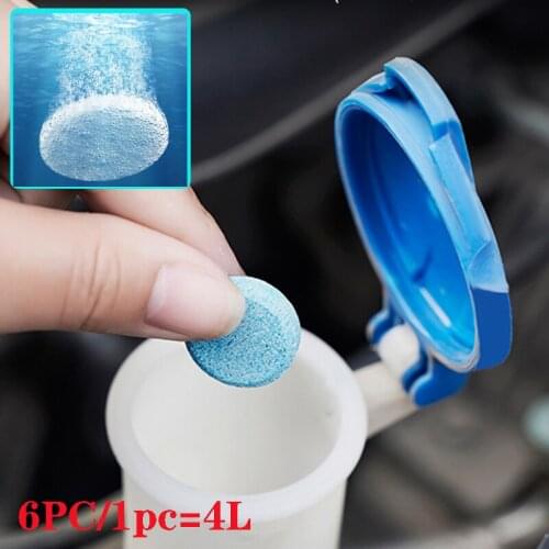 6Pcs Car windshield Solid Cleaner Effervescent Tablets Auto Accessories for Hyundai ix35 iX45 iX25 i20 i30 Sonata,Verna,Solaris