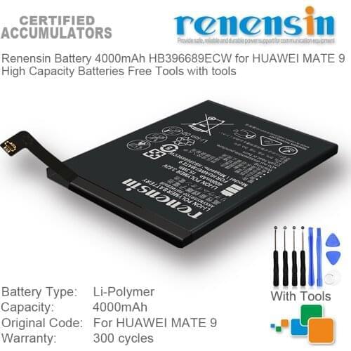 Renensin Battery 3400mAh HB396285ECW for HUAWEI P20 HONOR 10 High Capacity Batteries Free Tools with tools