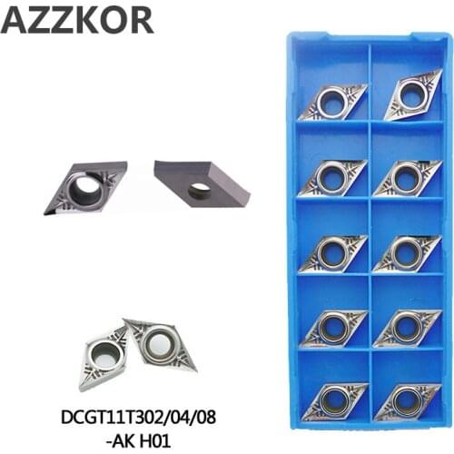 Aluminum Inserts DCGT11T304 AK H01 Cutters Cnc Lathe For Metal Turning Tool Machining Center Copper Carbide Inserts DCGT11T308