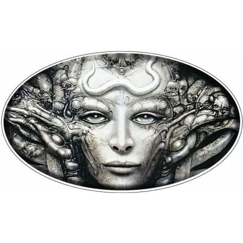 SZWL Personality Car Sticker Waterproof Automobile Accessories for Hr Giger Rave Artwork Vinyl JDM Anime Comic Decal,13cm*7cm