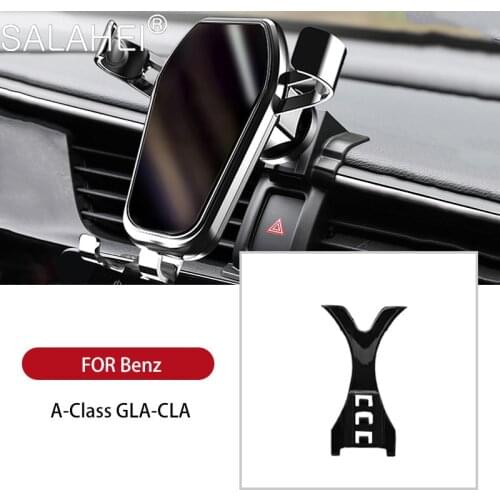 GPS Gravity Car Phone Holder Air Vent Clip Mount For Mercedes-Benz A-Class GLA 200 250 45 amg X156 CLA W117 C117 Car Accessories