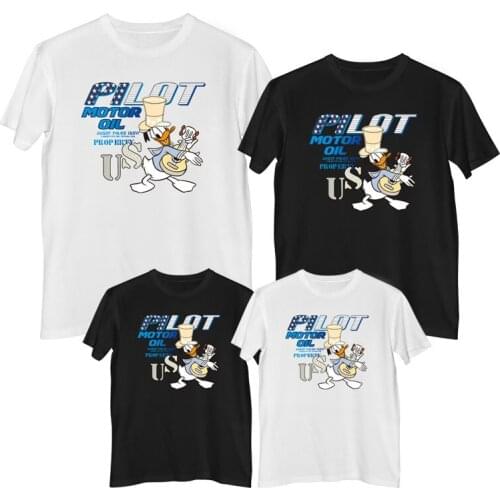 Disney Donald Duck Daisy Duck T shirt Comfortable Breathable 100%cotton Fashion Woman T-shirts mom and daughter matching clothes