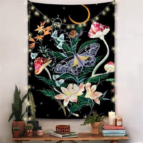 Butterfly Tapestry Wall Hanging Home Room Decor Carpet Boho Lil Cat Peep Astrology Hippie Witchcraft Tapiz Mandala