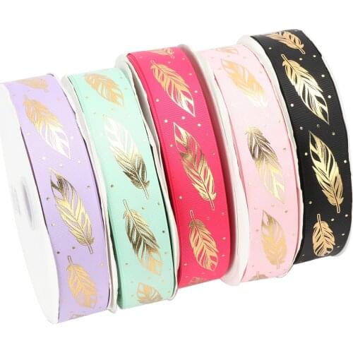HSDRIBBON Free Shipping 38mm 1-1/2inch hsd-design custom feather hologram Series on Grosgrain Ribbon
