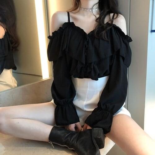 KDFWEOIF Black Blouses