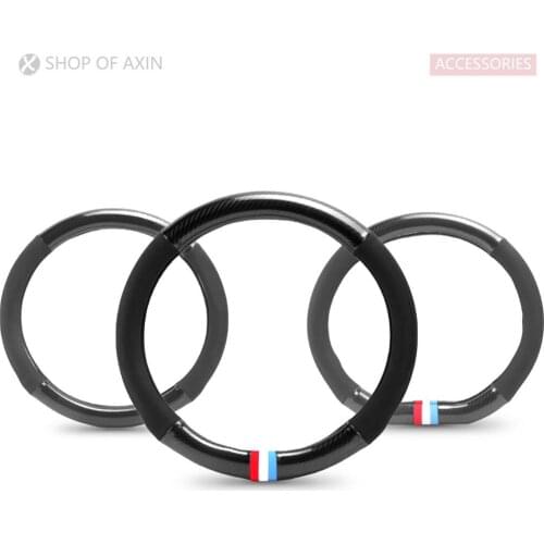 Steering Wheel Leather Cover (PU, Carbon Fiber Texture) For universal generic MINI R50 R53 R55 R56 R57 R60 F54 F55 F56 F60