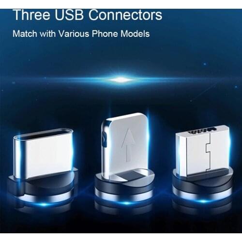 5pcs for Mobile Phone Replacement Parts Easy Operate Durable Converter 360 Degree Rotation Magnetic Tips Charging Cable Adapter