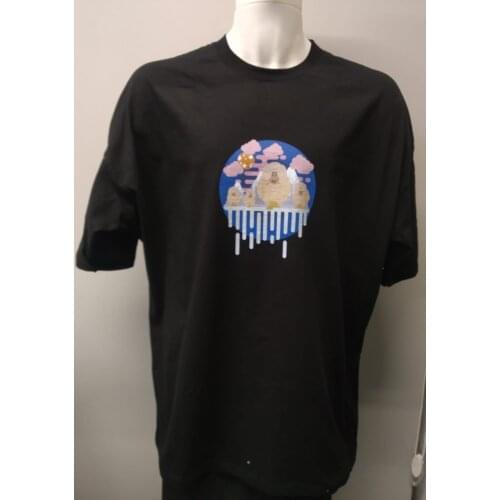 Mother Sheep and Her Babbies From Ice Age, Black, %100 Cotton, Digital Printed, Casual Men and Women Oversized Tshirt