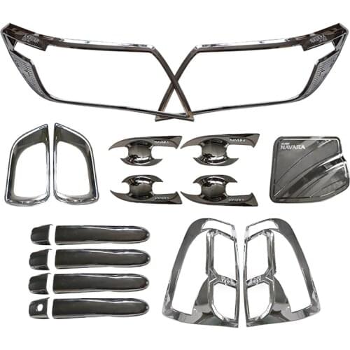 CITYCARAUTO CHORMED TRIMS STICKER COVER HEADLAMP TAIL LIGHT COVER TUNK BOWL HANDS COVER FOR nissan NAVARA NP300 d40 2014-17