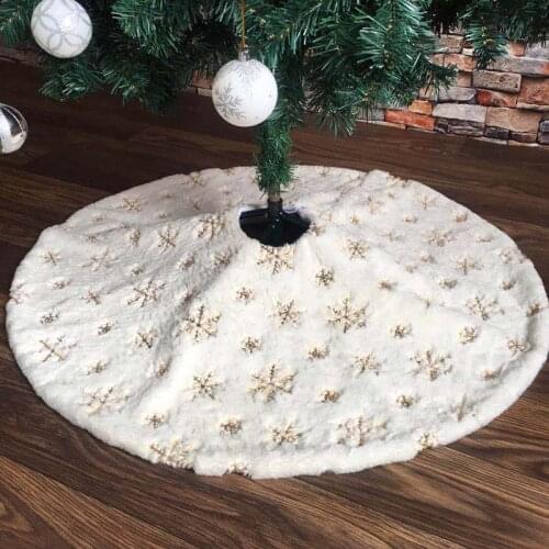 Christmas Tree Skirt 90cm 120cm Christmas Tree Foot Carpet Tree Skirt Mat Under The Tree Christmas Decorations For Home Snowflak