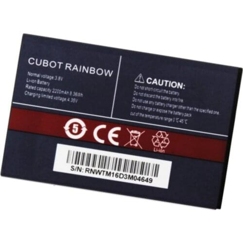 Rainbow 2200mah 8.36wh 3.8v Original Original battery for Cubot Rainbow Smartphone batteries