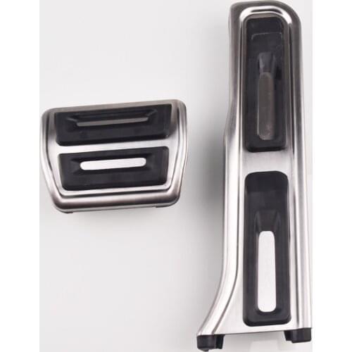 AT Brake Accelerator Foot Gas Plate Pedal Parts For Audi Q3 A3 TT Accessories Steel Cover Car Styling