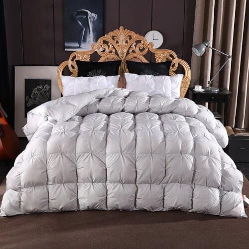 Gray Pink Blue White 100% Cotton Goose Down Soft Duvet Throw Blanket Comforter Bedding Filler Bread For Adults Quilt Kids Shape