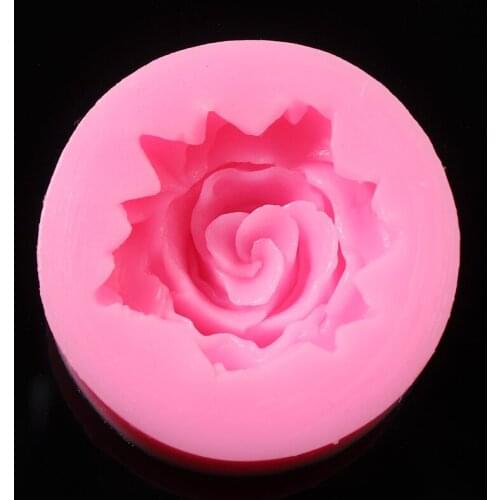 Silicone Rose Flower Mold Mini Flower Cake Chocolate DIY Soap Candle Clay Mold Reusable Silicone Cake Bakeware 3.5*1.5cm