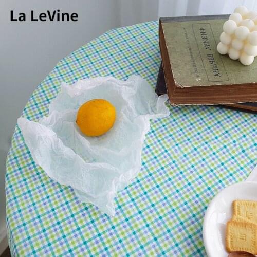 Tablecloth Korean Small Floral Home Decoration Light and Breathable Cloth Ice Cream Fresh Summer Color Girl Bedroom Decoration