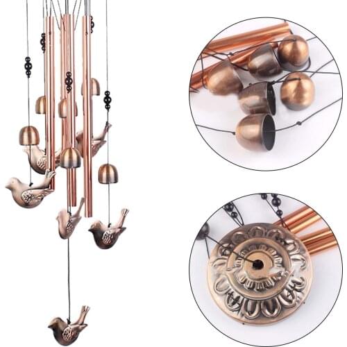 SUNPLS Metal Wind Chimes Outdoor, Leaf Tubes Windchime Deep Tone with Hanging Hook, windspiel, tuin decoratie, Garden Decoration