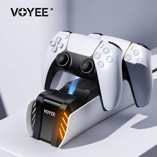 VOYEE USB Charger for PS5 Controller Dock Gamepad Charging Dock for Sony Playstation 5 Control Stand