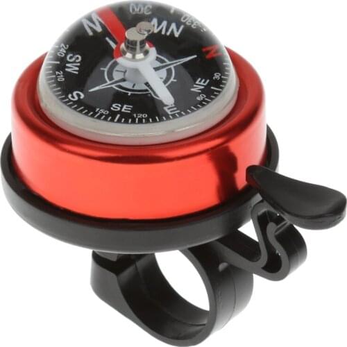 Safety Bike Alarm Bell Compass Alloy & Plasitc Cycling Horn Sound