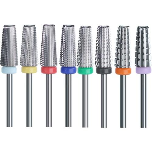 High Quality10Pcs/Set Factories Price Internal Cold Carbide 5 in 1 Cross Cut Drill Bit For Nail Machine