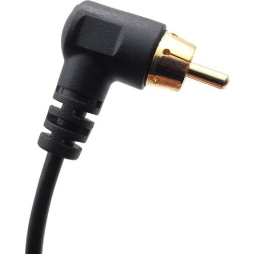 Premium Gold Plated 90 Degree Right Angle Tattoo RCA Cord for Pen Tattoo Machines