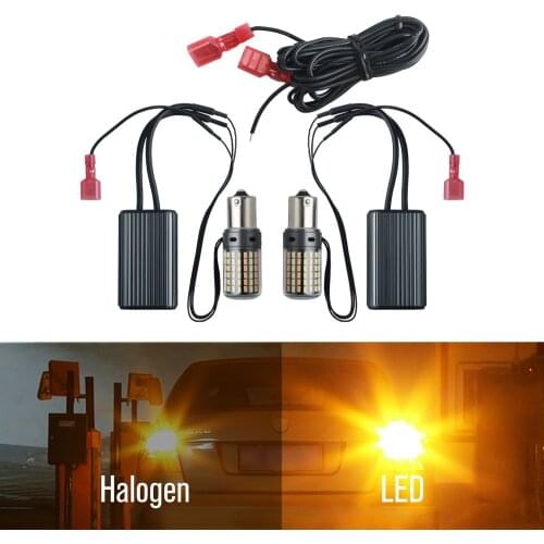 1Set 1156 P21W BA15S PY21W BAU15S 3156 7440 W21W T20 Car DRL Turn Signal Dual Mode 2 in 1 Switchback Canbus Bulbs