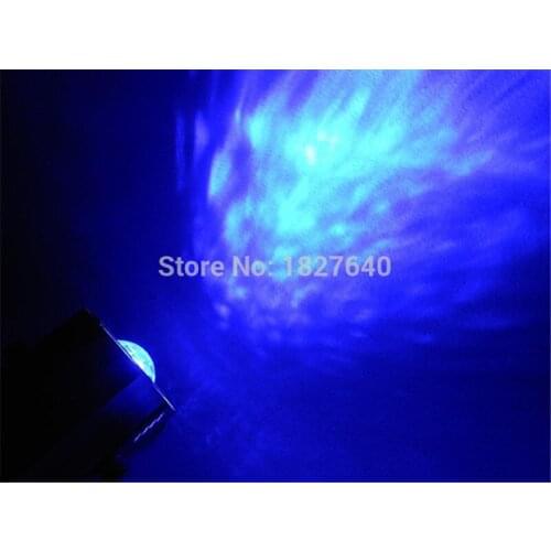 1pcs/lot 3W Led Stage Light Blue Water Wave Effect Rapple Projector for Party Show entertainment disco Background Amazing Effect