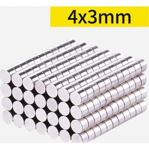 10/20/50/100pcs Neodymium Magnets 4mm x 3mm Round Rare Earth Ring Disk Strong Craft Magnets N35