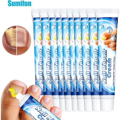 10Pcs Sumifun New Nail Repair Cream Toe Fungus Antibacterial Ointment Treat Onychomycosis Paronychia Nail Health Care Plaster