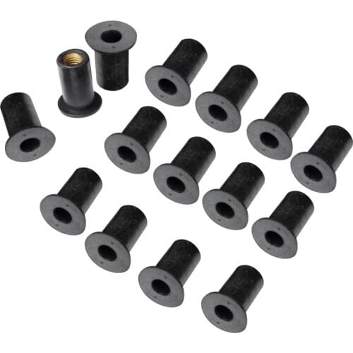 15Pcs Rubber Well Nuts M5 Brass Metric Motorcycle Windscreen