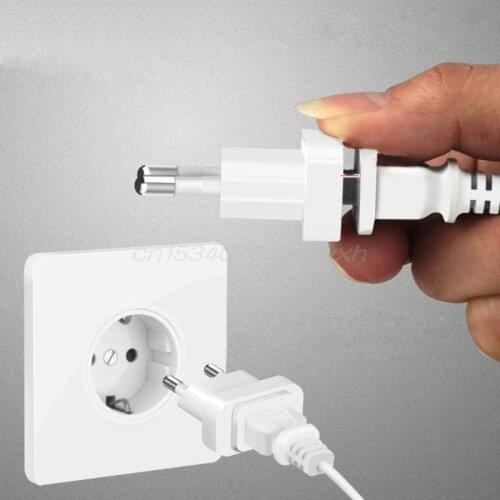 4MM US Jack to EU Plug Outlet Charger Power Socket Adapter USA to Europe European Regulation Charging Converter Plug