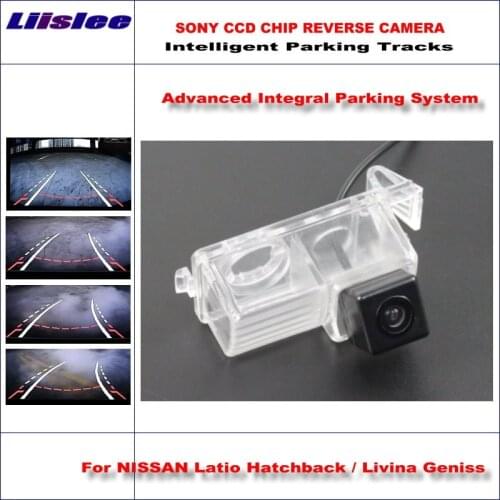Car Backup Reverse Rear View Camera For NISSAN Latio Hatchback / Livina Geniss Intelligent Parking Camera Dynamic Trajectory
