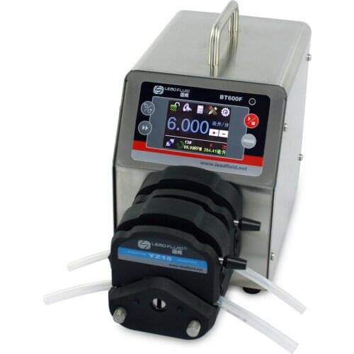 BT600F 2 x YZ15 High Efficient Precise Dispensing Peristaltic Pump Dosing Lab Industry Filling Pump Machine 0.006-1700ml/min
