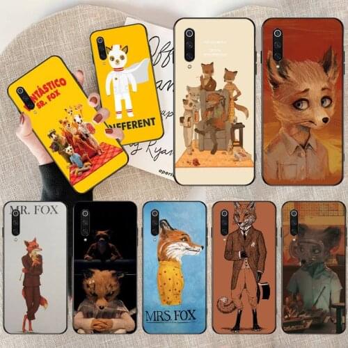 PENGHUWAN Fantastic Mr. Fox Simple Soft Silicone Black Phone Case for Redmi Note 8 8A 7 6 6A 5 5A 4 4X 4A Go Pro Plus Prime