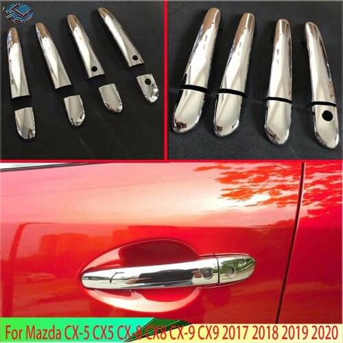 For Mazda CX-5 CX5 CX-8 CX8 CX-9 CX9 2017 2018 2019 Car Accessories ABS Chrome Door Handle Cover Trim