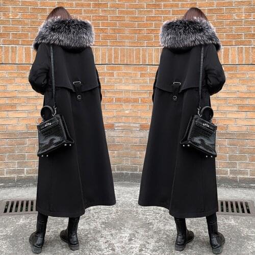 Fnoce Women's Parkas With Natural Fur