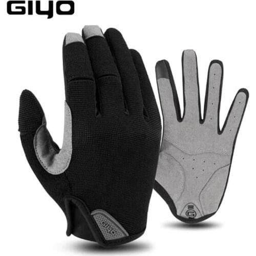 GIYO-Winter Sports Full Finger Cycling Gloves for Fishing Gym or MTB Bike Non-slip Cloth Cycling Gloves for Men Women