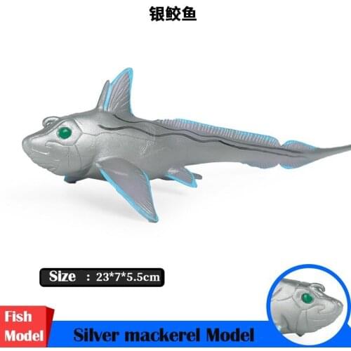 Simulation Silver Mackere Model Plastic Solid Simulated Sea Fish Animals Hand Model Educational Toys Christmas Gift For Children