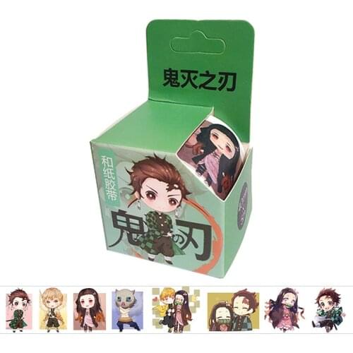 4cm*5m Demon Slayer Kimetsu no Yaiba Anime Washi Tape Adhesive Tape DIY Book Sticker Label Masking Tape