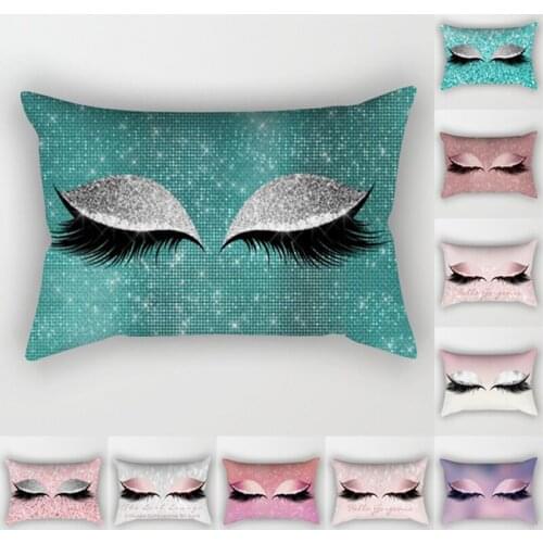 Summer Mulit Style Eyelash Pillowcase New Creative 30*50cm Polyester Pillow Cases Home Bedroom Decoration Soft Throw Pillows