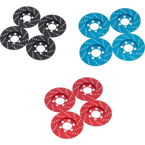 4Pcs Metal 2.2 Wheel Hub Rim Brake Disc Brake Caliper for 1/10 RC Crawler Car Axial SCX10 90046 AXI03007 Traxxas TRX4