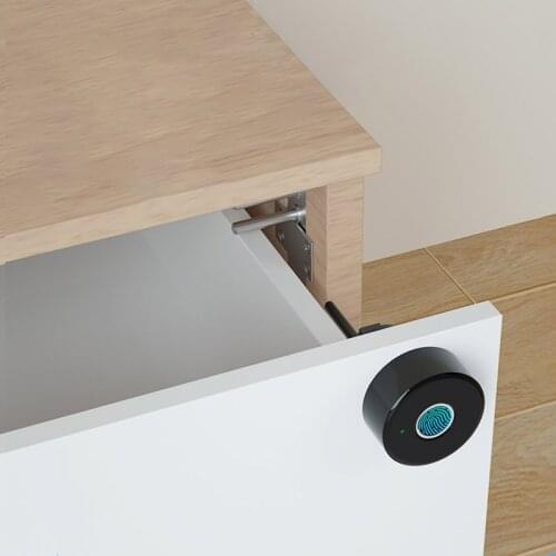 Mini Triple Drawer fingerprint Lock file cabinet bookcase gym locker wardrobe smart electronic lock for 3-level drawer