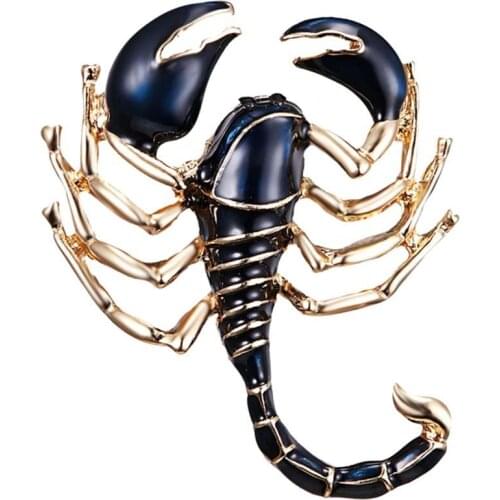 Fashion Jewelry Clothes Scarf Dress Badge Decoration Scorpion Enamel Brooch Pin scorpion insect brooch enamel pin metal