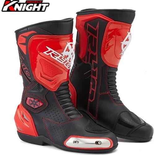 Motorcycle Boots Motobots Motocross Anti-fall Breathable Motocross Boots Protective Mens Motorcycle Boots Waterproof Shoes