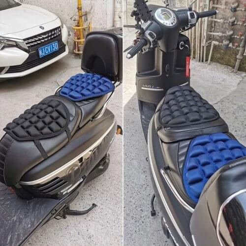 Air Pad Motorcycle Seat Cushion Cover Universal Street Bike Cruiser Inflatable 3D Saddle Pad for Yamaha Suzuki for Honda